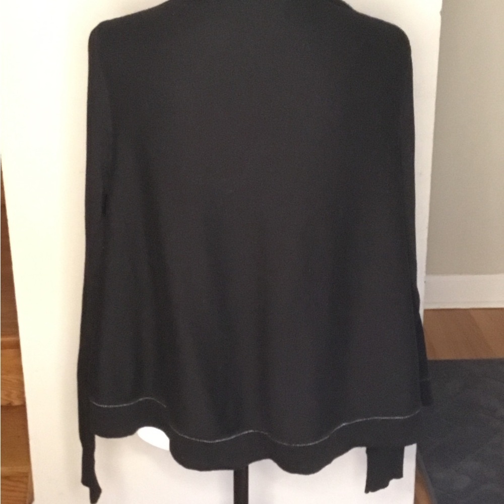 CAbi Black Cardigan Chunky Knit Open Front for Versatile Style - Picture 5 of 7
